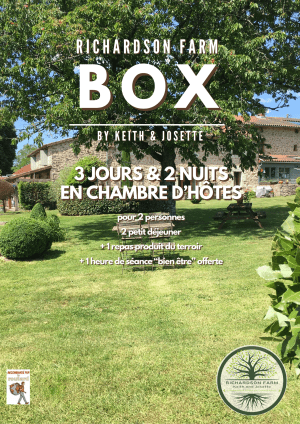 Box – Chambre d’Hôtes – 3 jours, 2 nuits, 2 repas pour 2 personnes