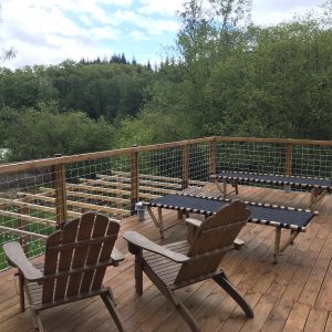 Terrasse chalet lieu insolite
