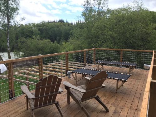Terrasse chalet lieu insolite
